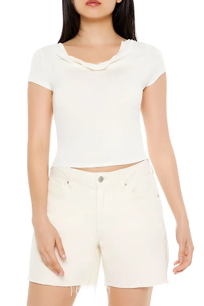 Cowl Cropped Tee