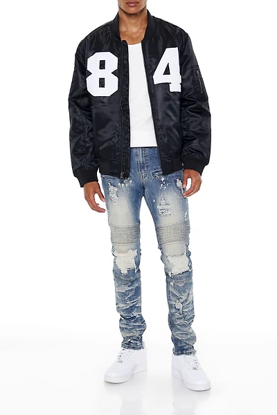 Destroyed Moto Skinny Jeans