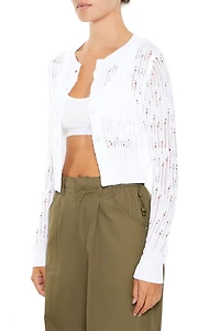 Open-Knit Cardigan Sweater