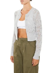 Open-Knit Cardigan Sweater