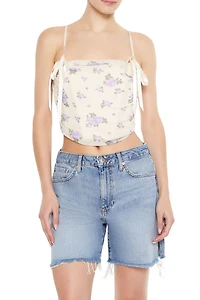 Floral Mesh Bow Cami