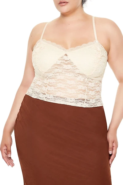 Plus Sheer Lace Cami
