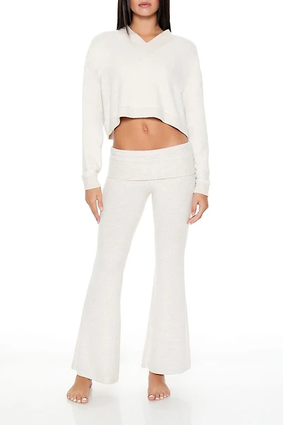 Foldover Flare Pajama Pants
