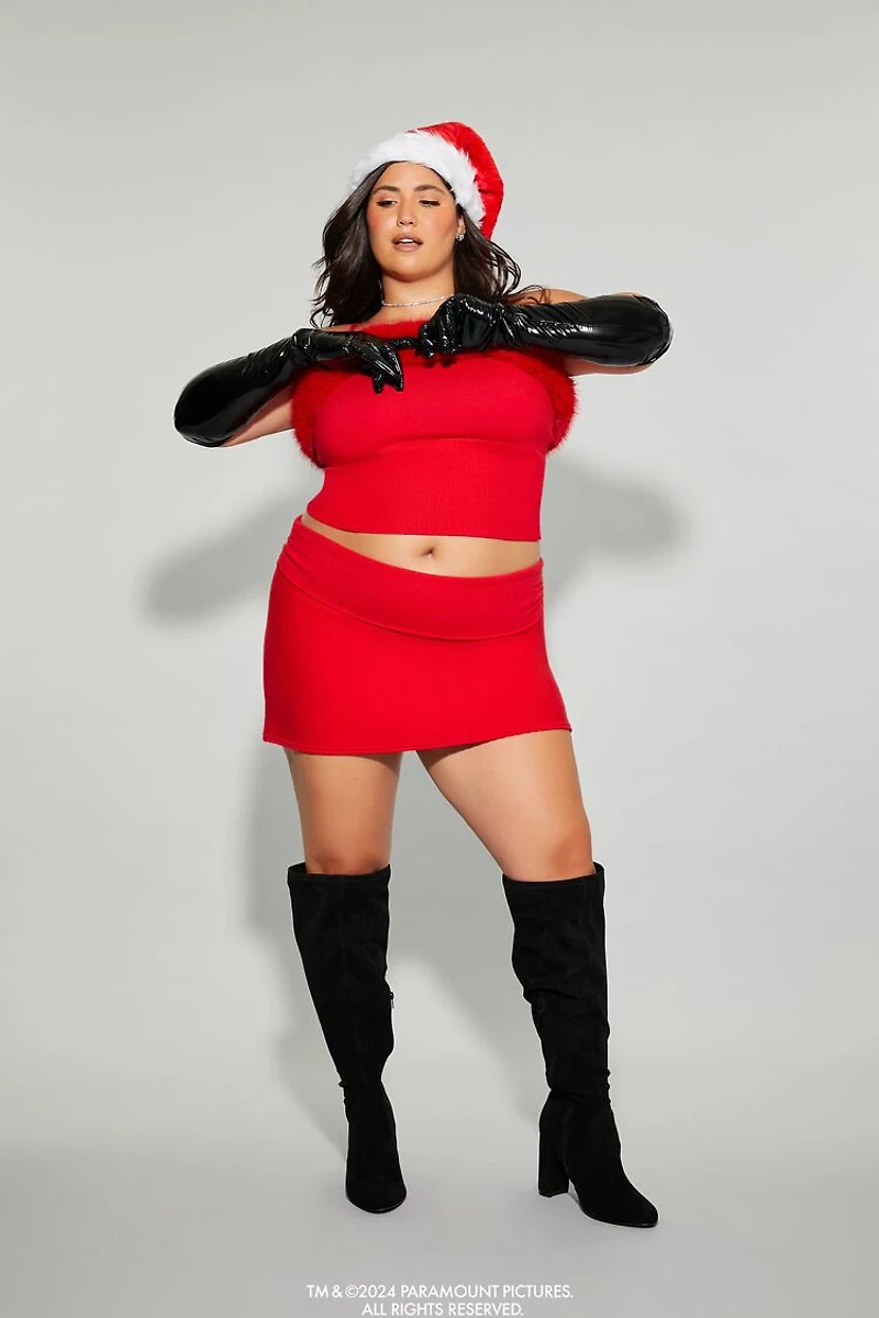 Plus Mean Girls Foldover Mini Skirt