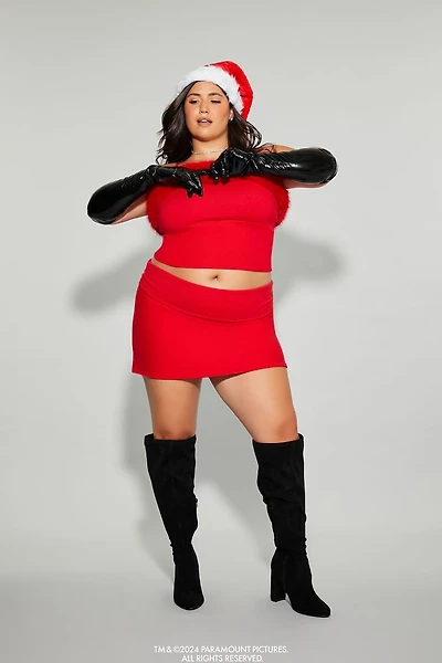 Plus Mean Girls Foldover Mini Skirt