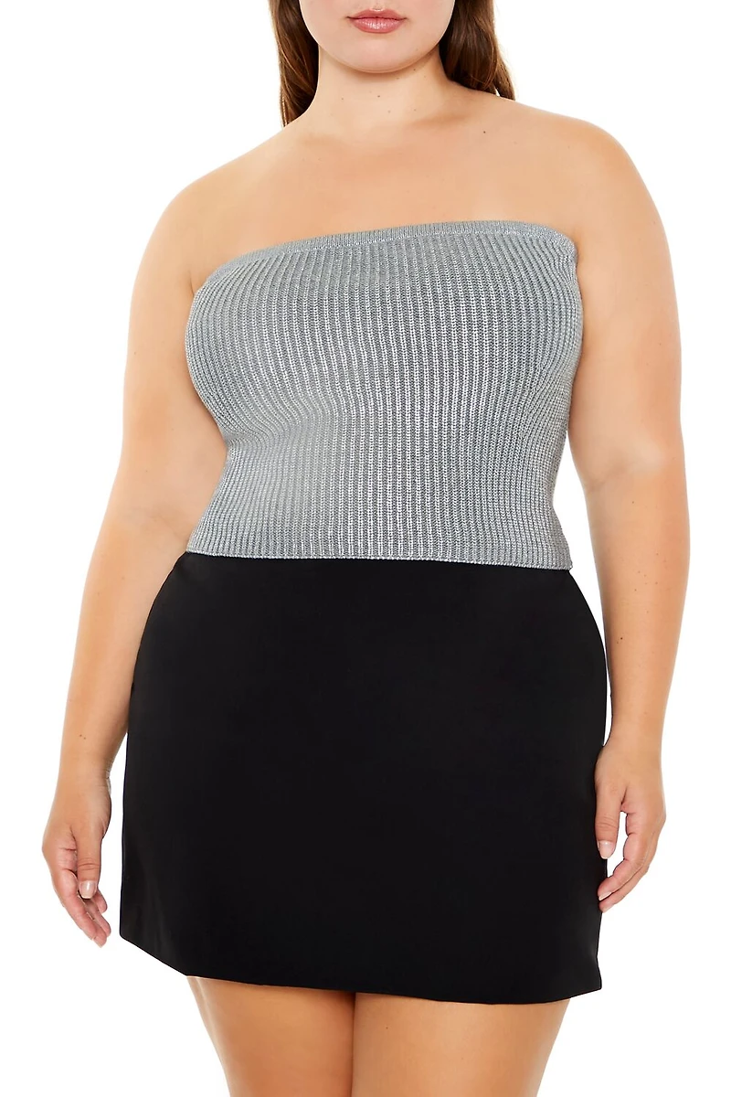 Plus Metallic Tube Top