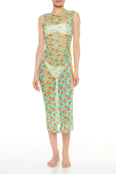 Floral Swim Cover-Up Midi Dress