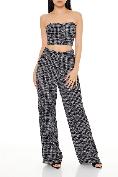 Tweed Tube Top & Pants Set