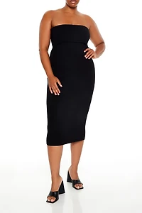 Plus Tube Midi Sweater Dress