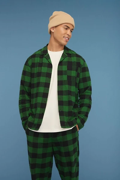 Plaid Flannel Pajama Shirt