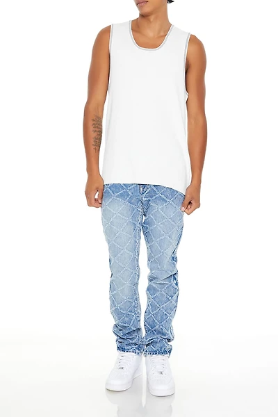 Lattice Slim-Fit Jeans