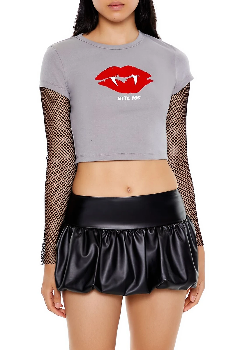 Bite Me Combo Mesh Tee