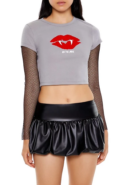 Bite Me Combo Mesh Tee