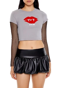 Bite Me Combo Mesh Tee