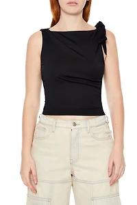 Sleeveless Tie-Strap Crop Top