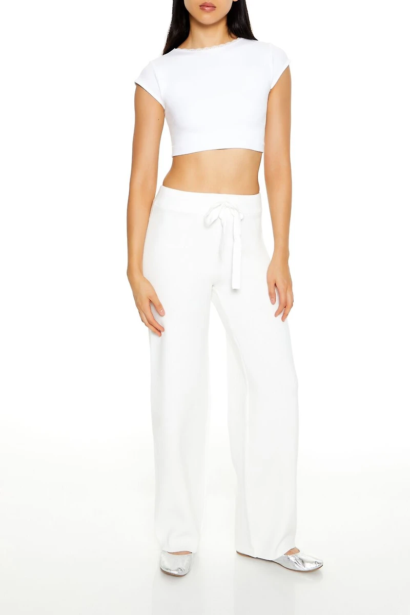 Sweater-Knit Drawstring Pants