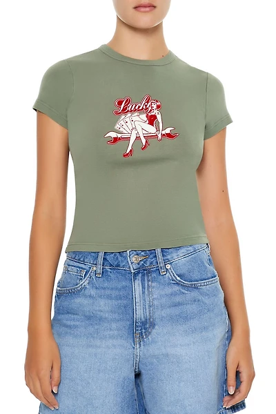 Lucky Graphic Baby Tee