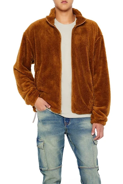 Faux Shearling Zip-Up Shacket