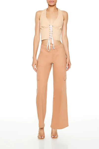 Twill Low-Rise Cargo Pants