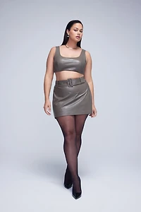 Plus Belted Mini Skirt
