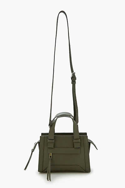 Faux Leather Crossbody Bag