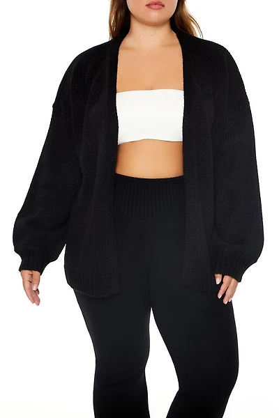 Plus Size Open-Front Cardigan Sweater