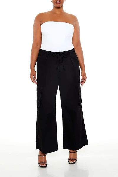 Plus Size Twill Cargo Pants