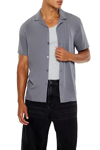 Rayon Cuban-Collar Shirt