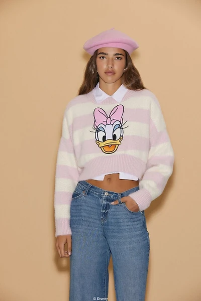 Disney Daisy Duck Cropped Sweater