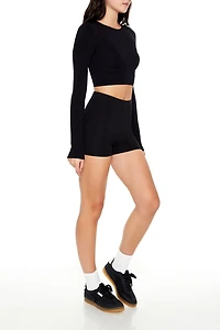 Cotton-Blend Biker Shorts