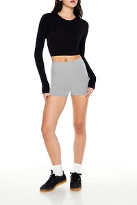 Cotton-Blend Biker Shorts
