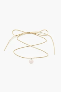 Faux Stone Heart Choker Necklace