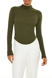 Ribbed Mock Neck Top