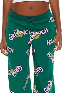 Grinch Print Fleece Pants