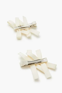 Bow Gator Hair Clip Set