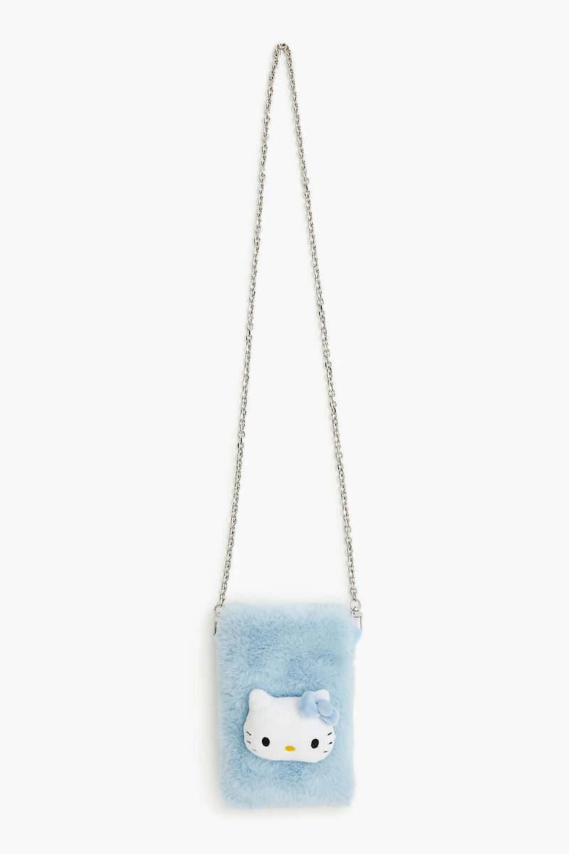 Hello Kitty Faux Fur Phone Bag