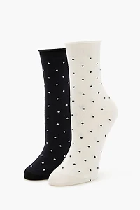 Polka Dot Crew Socks Set - 2 pack