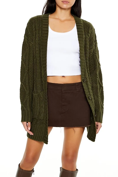 Chunky Knit Cardigan Sweater