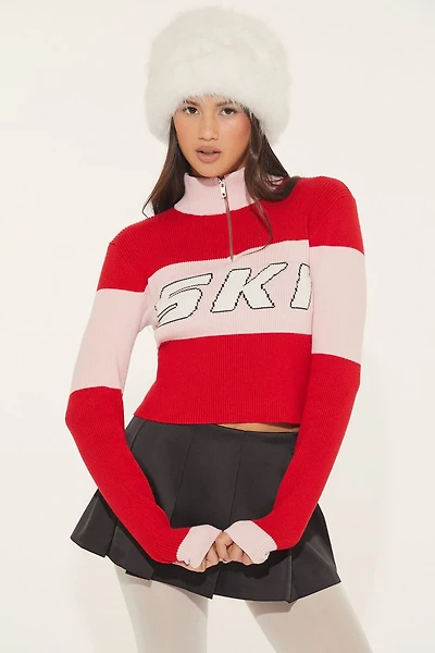 Colorblock Ski Half-Zip Sweater