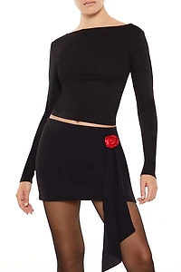 Lace-Up High-Neck Top