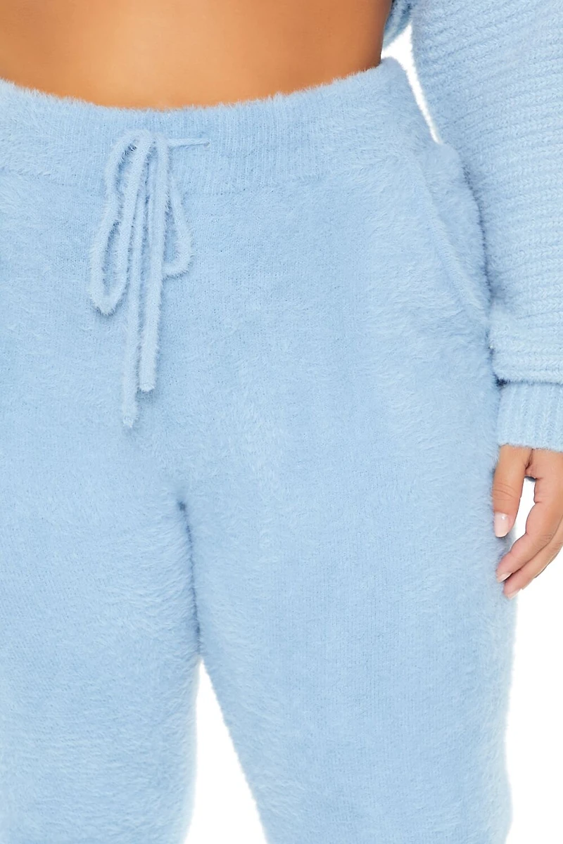 Plus Fuzzy Sweater-Knit Joggers