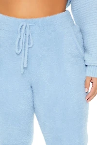 Plus Fuzzy Sweater-Knit Joggers