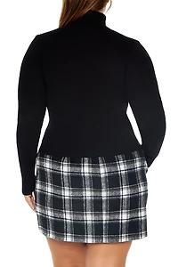 Plus Ribbed Turtleneck Sweater