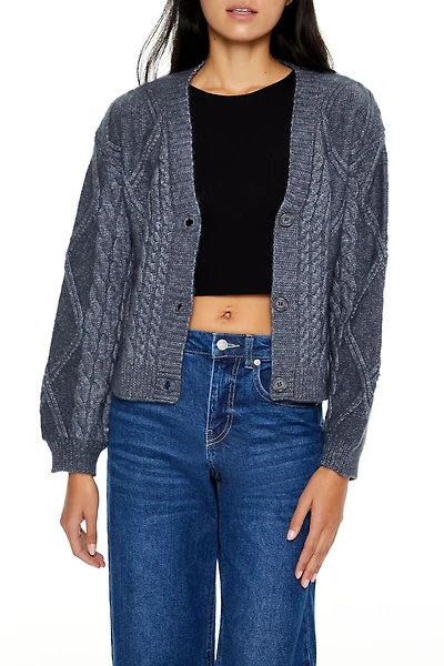 Cable Knit Cardigan Sweater
