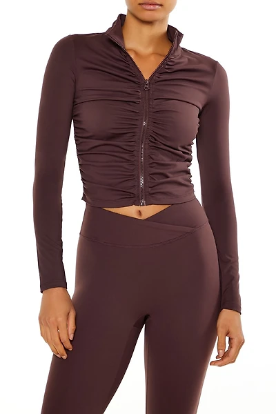 Active Ruched Zip-Up Jacket