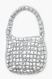 Quilted Metallic Tote Bag