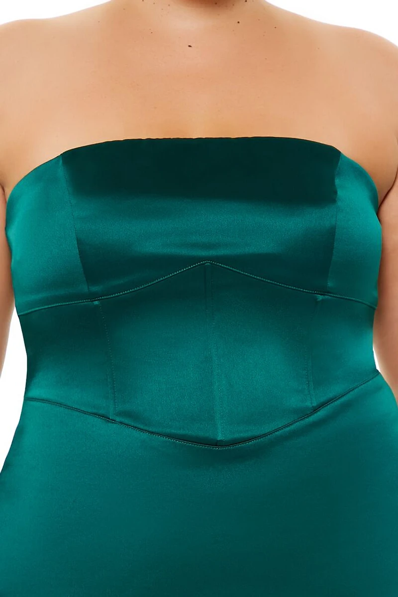 Plus Corset Tube Mini Dress