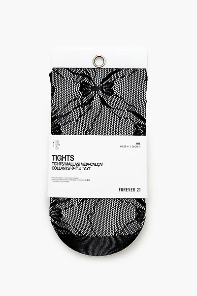 Netted Bow Fishnet Tights
