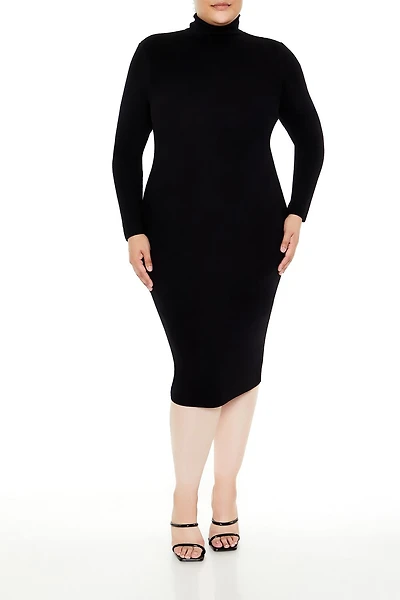 Plus Faux Gem Midi Sweater Dress