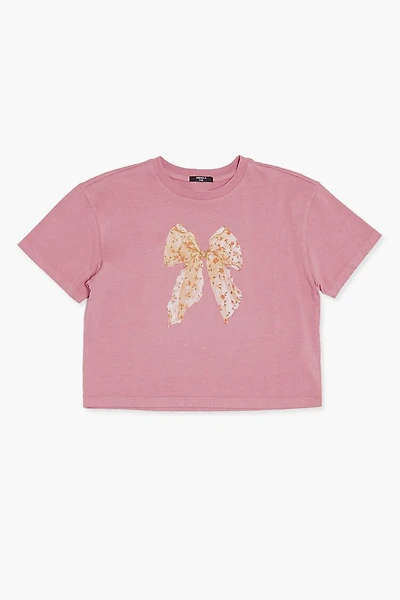 Girls Bow Graphic Tee (Kids)